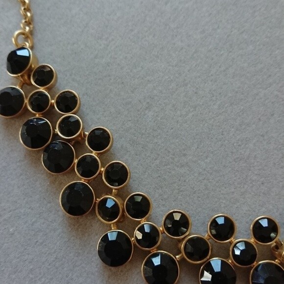 J. Crew Black Stone Gold Tone Necklace - Picture 5 of 6